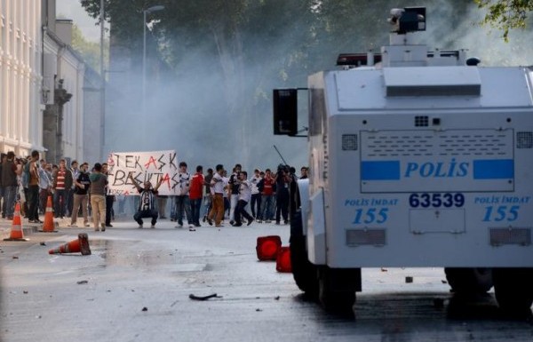 'Beşiktaş'ta biber gazı
