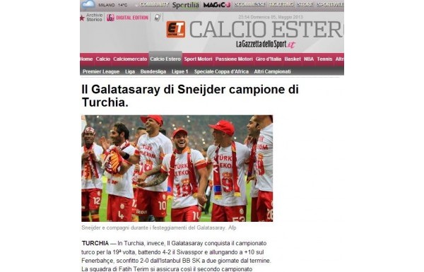 LA GAZETTA DELLA SPORTS (İTALYA)