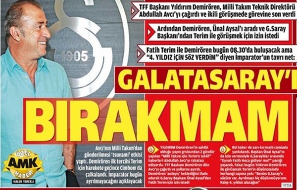 'Manşetlerde Terim var