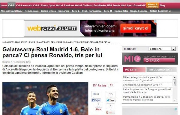 9-La Gazzetta dello Sport (İtalya)