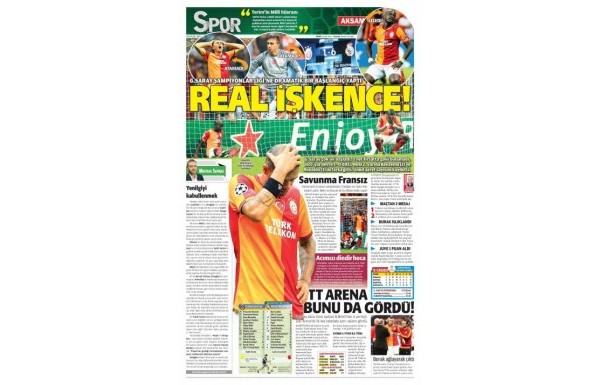 'G.Saray-R.Madrid sonrası manşetler