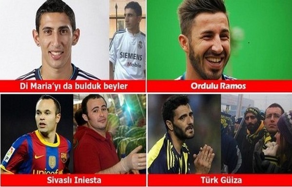 'Yıldız futbolcuların Türk benzerleri!