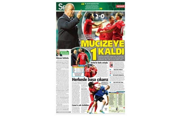 'Estonya zaferi manşetlerde