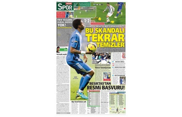 'Olaylı maçın manşetleri