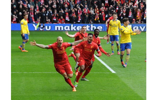 Liverpool-Arsenal maçından kareler