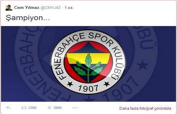 'Ünlülerden şampiyonluk mesajları