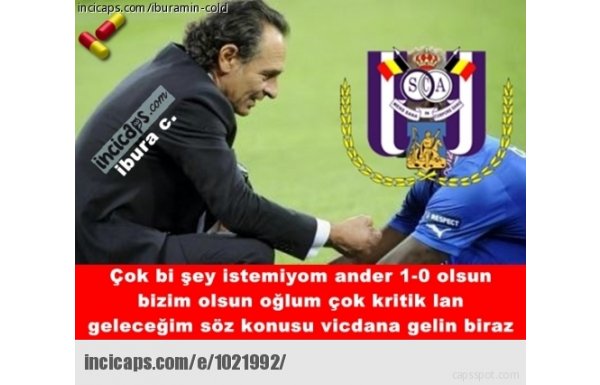 'Anderlecht - G.Saray maçı capsleri