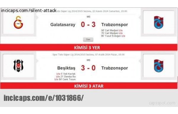 Beşiktaş - Trabzonspor capsleri