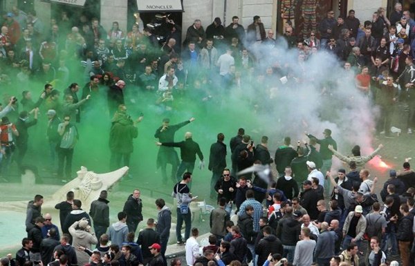 Roma savaş alanı gibi