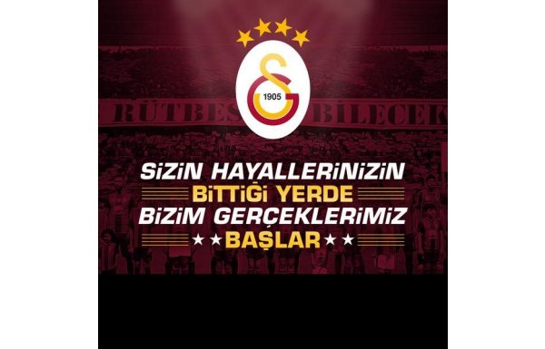 'Galatasaray'dan 4. yıldız mesajı