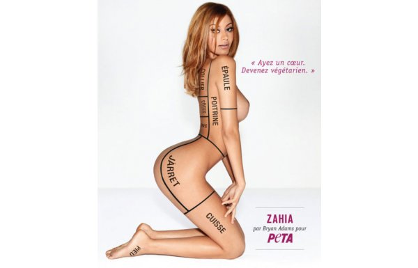 'Hayvanlar için çıplak poz verdi