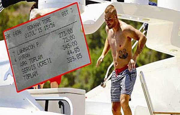 Beşiktaşlı yıldız 7 lahmacuna 389 TL ödedi!