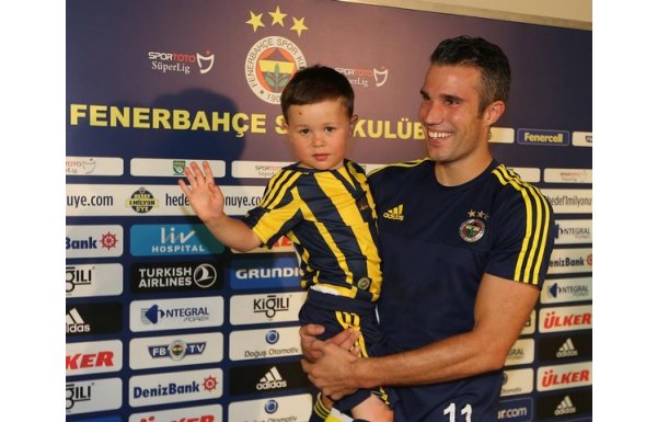 Van Persie ile minik Louis bir araya geldi