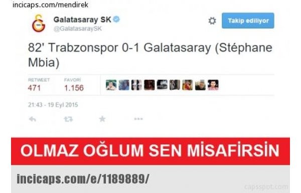 'Trabzonspor - Galatasaray maçının capsleri