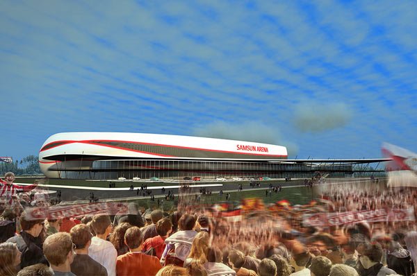 'Samsunspor'un yeni stadı yükseliyor