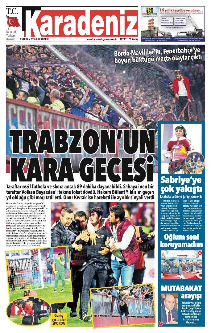 'Trabzon yerel basınından büyük tepki!