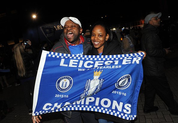 Leicester City'li taraftarların şampiyonluk kutlaması
