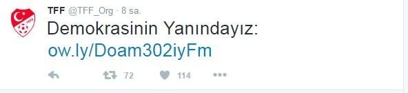 Spor dünyasından darbe girişimine tepki