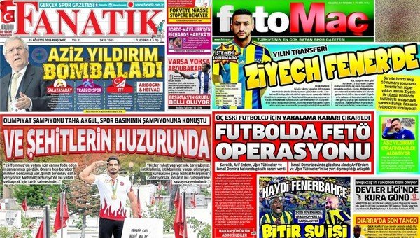 'Gazetelerde günün manşetleri - Gazete Oku (25 Ağustos 2016)