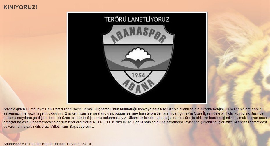 'Spor dünyasından teröre lanet!