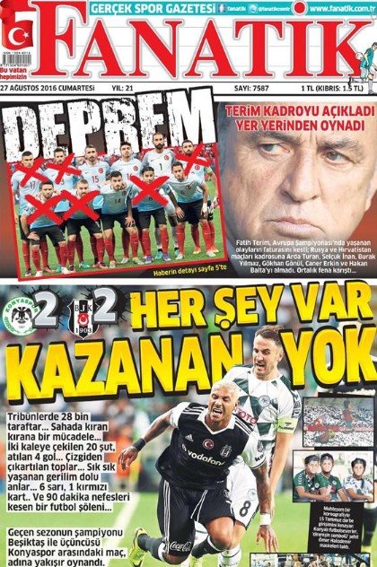 Gazetelerde günün manşetleri - Gazete Oku (27 Ağustos 2016)