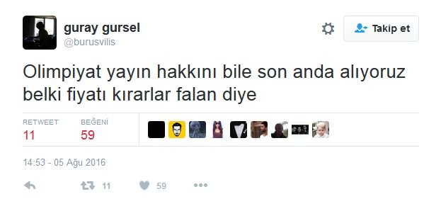 Olimpiyatlarla ilgili atılan unutulmaz tweetler