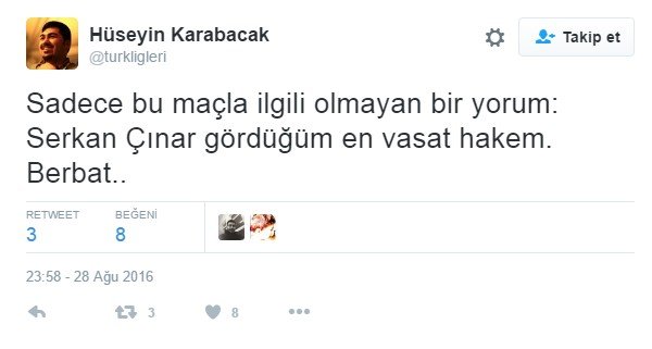 Sosyal medyada Serkan Çınar yorumları
