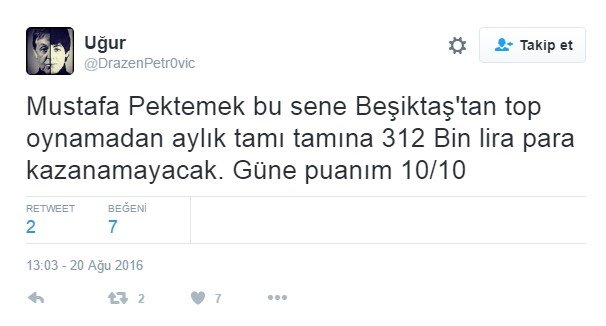 Mustafa Pektemek gitti, Beşiktaş taraftarı coştu