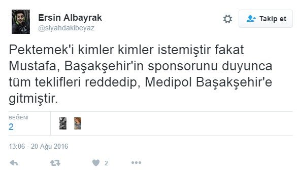 'Mustafa Pektemek gitti, Beşiktaş taraftarı coştu