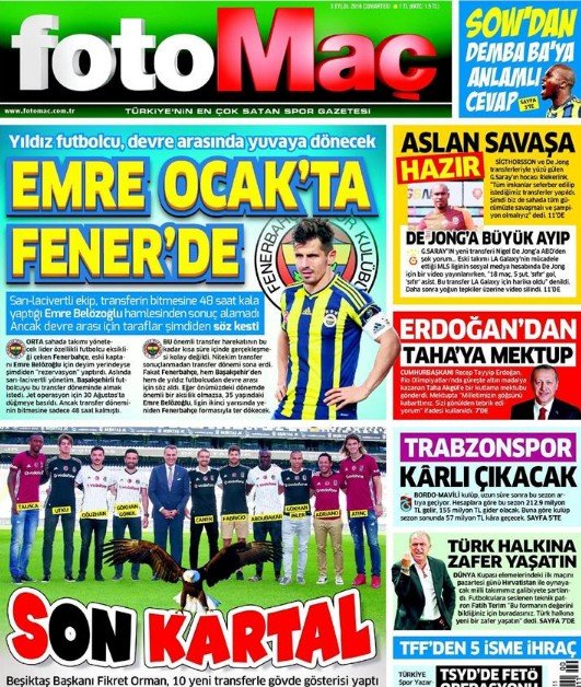 'Gazetelerde günün manşetleri - Gazete Oku (3 Eylül 2016)