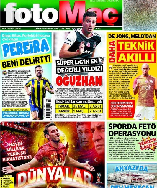 'Gazetelerde günün manşetleri - Gazete Oku (5 Eylül 2016)