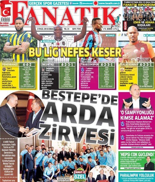 Gazetelerde günün manşetleri - Gazete Oku (2 Eylül 2016)