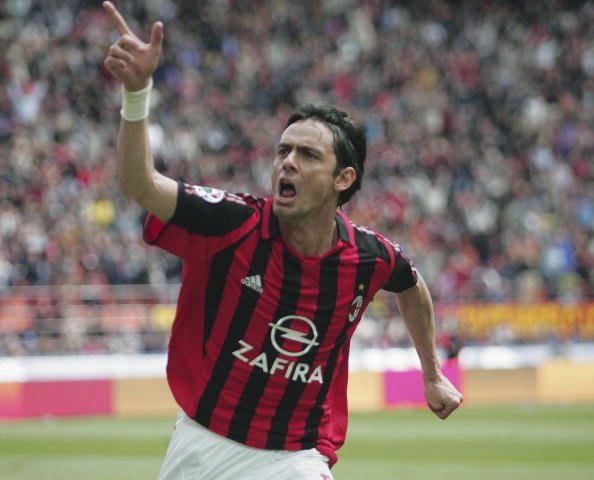 4. Filippo Inzaghi  46 Gol (119 Dakikada Bir Gol)
