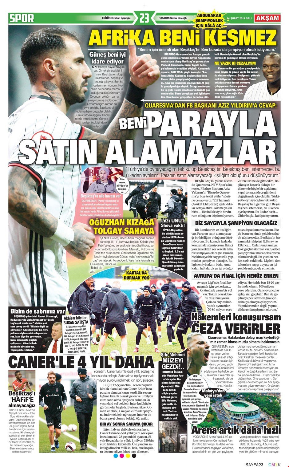 Gazete manşetleri - Gazete Oku (14 Şubat 2017)