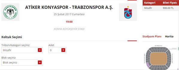Atiker Konyaspor’dan Trabzonspor taraftarına şok!
