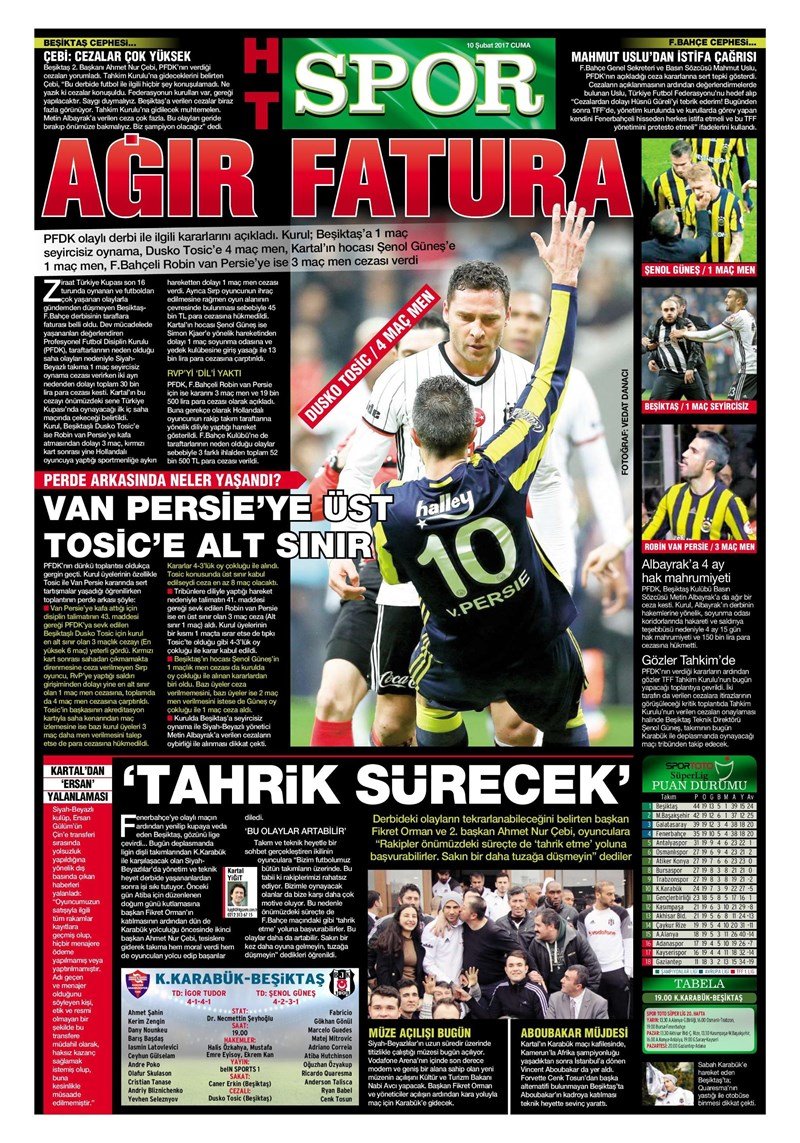 Gazete manşetleri - Gazete Oku (10 Şubat 2017)