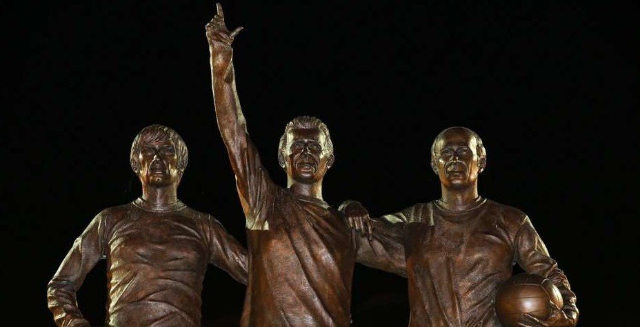 GEORGE BEST - DENIS LAW - BOBBY CHARLTON