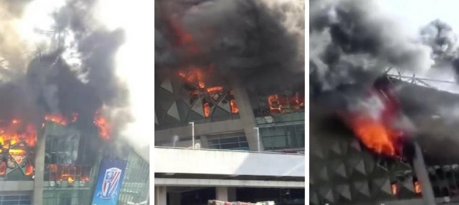 Shanghai stadyumu alev alev yandı!