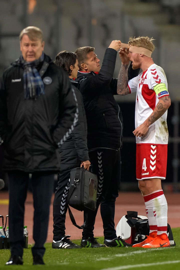 Simon Kjaer'in idmanda korkutan görüntüsü