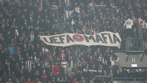 'Beşiktaş taraftarlarından UEFA karşıtı kampanya