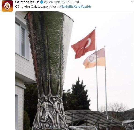 Galatasaray'ın UEFA Kupası paylaşımına tepki