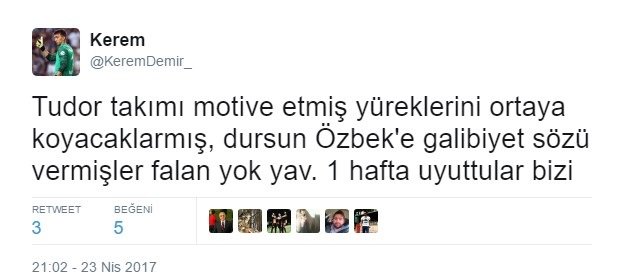'Igor Tudor hakkında twitter'da yapılan yorumlar