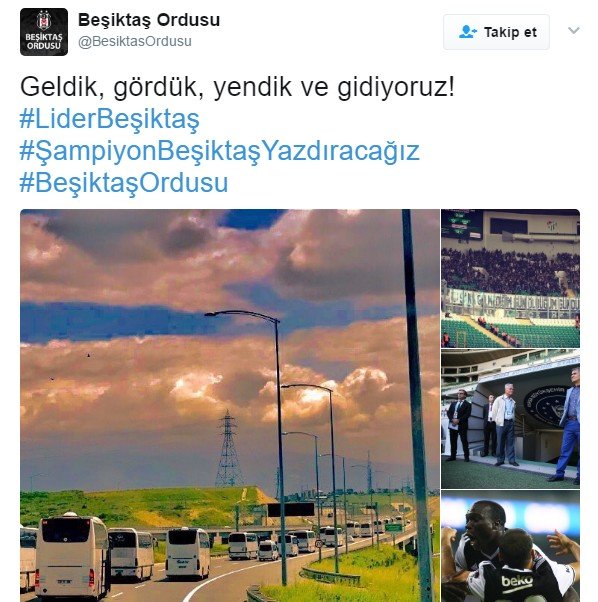 'Beşiktaşlı taraftarların galibiyet coşkusu