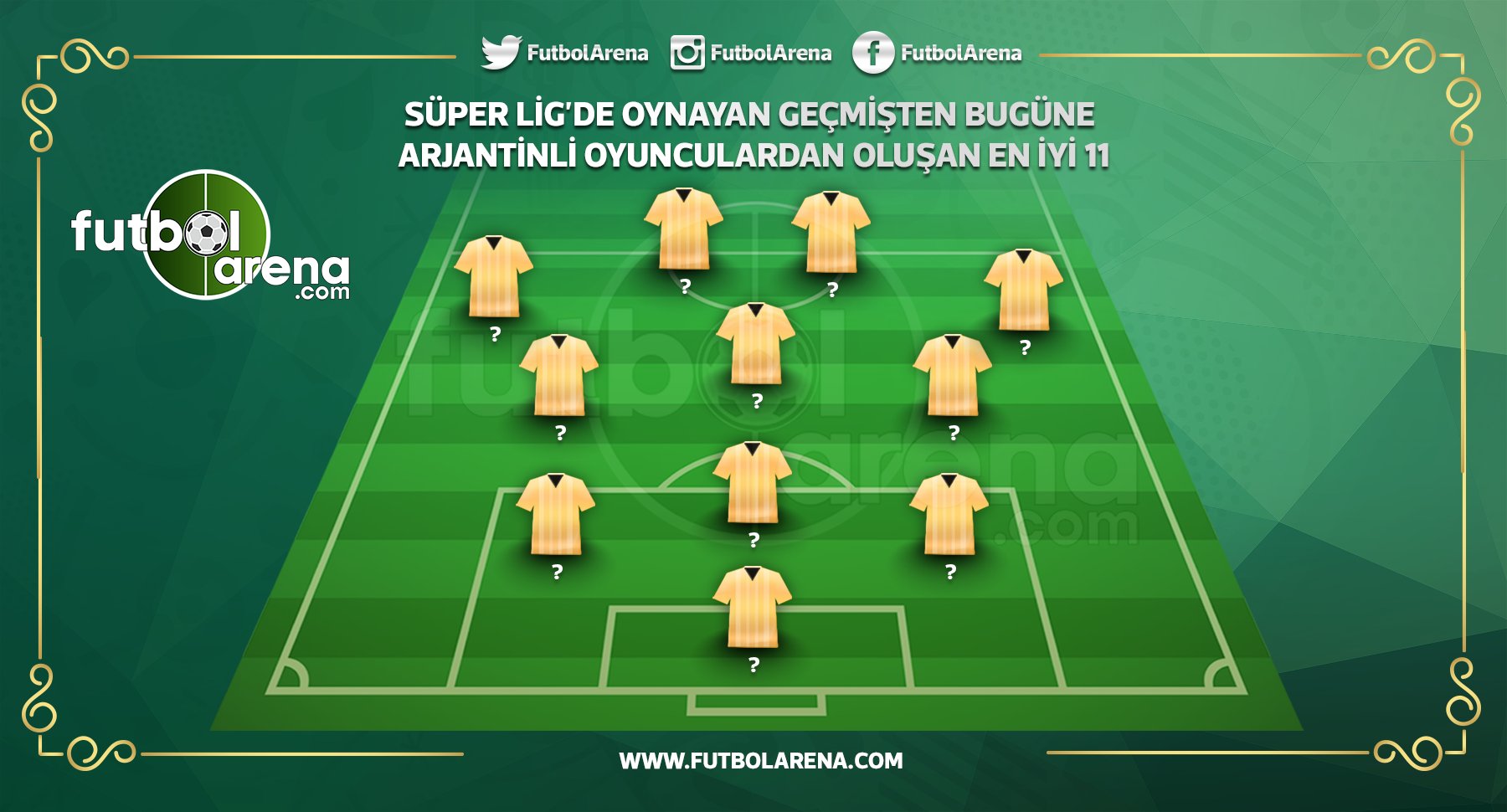 Süper Lig'de oynayan geçmişten bugüne Arjantinli oyunculardan oluşan en iyi 11