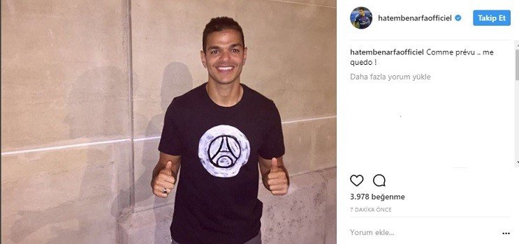 BEN ARFA’DAN INSTAGRAM PAYLAŞIMI