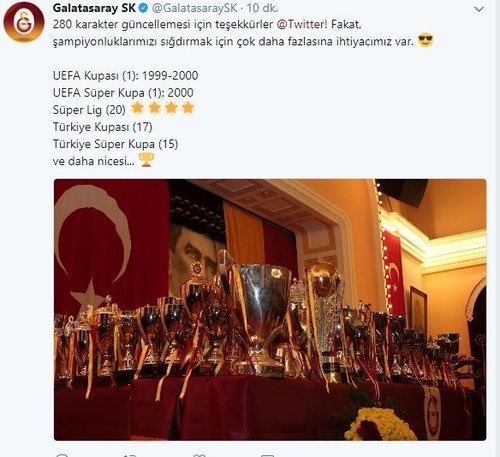 GALATASARAY’DAN TWITTER’A TEŞEKKÜR