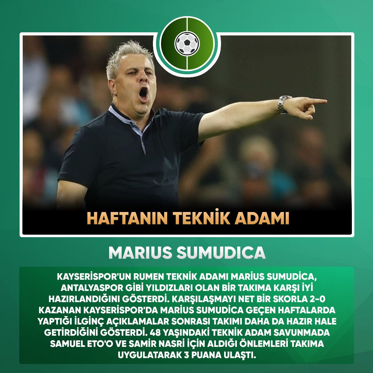 HAFTANIN TEKNİK ADAMI