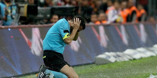 Flaş! Derbide hakeme yabancı cisim atan şüpheli herkesi şaşırttı