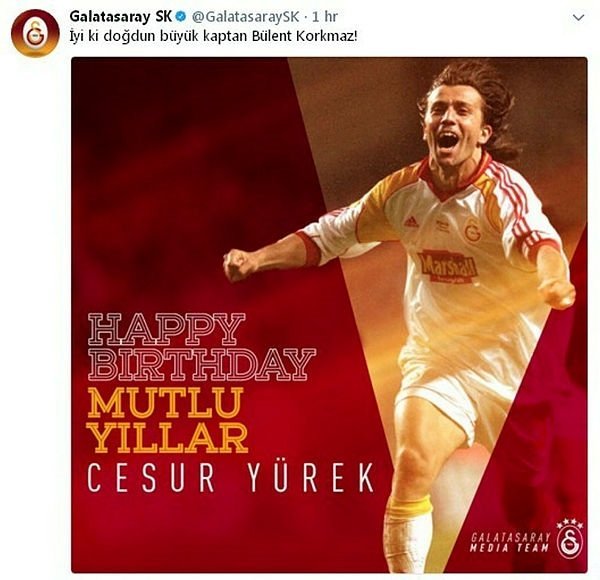 Galatasaray, Bülent Korkmaz’ı unutmadı