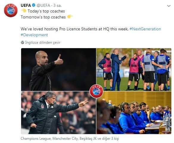 UEFA’dan övgü dolu Şenol Güneş paylaşımı